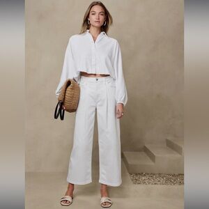 Banana Republic High-Rise Wide-Leg Cropped Jean 29/8